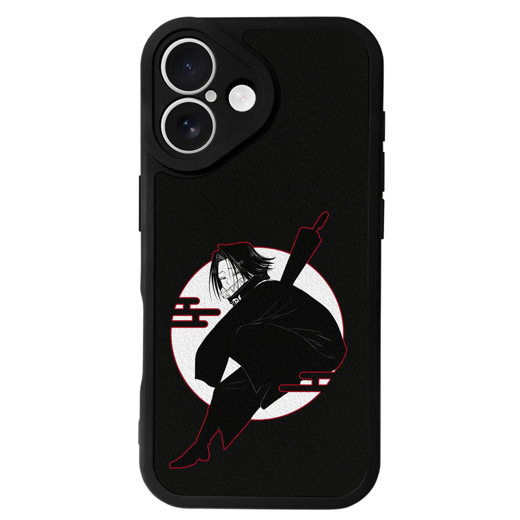 ハンター×ハンター グッズ フェイタン＝ポートオ - IPhone 16シリーズ対応 ・ シリコンスマホケース ・ レザー調 ・ 高精度フィット ・ 耐衝撃 ・ ワイヤレス充電対応 ・ 精密カット